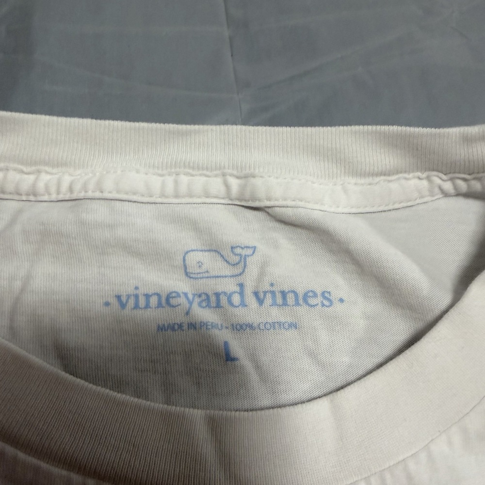 Vineyard Vines Men's Long Sleeve T Shirt With Pocket #1 Draft Pick - Picture 3 of 8